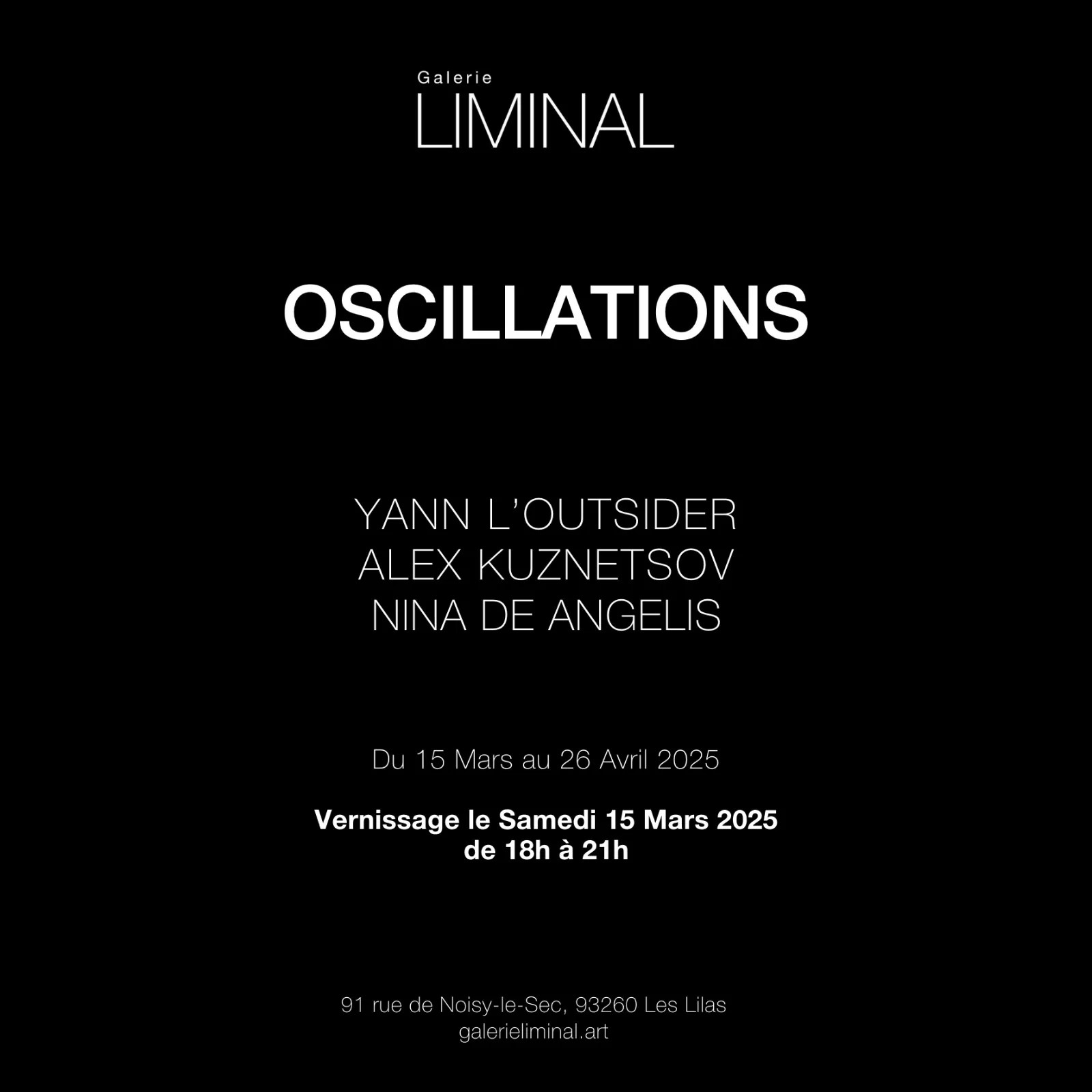 Oscillations, exhibition flyer